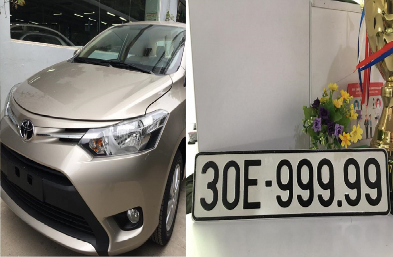 Toyota Vios bốc được biển "ngũ quý 9" bán lại với giá bao nhiêu?