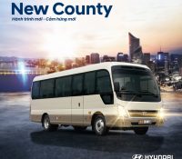 Hyundai New County là thương hiệu xe khách cao cấp, 29 chỗ, đã khẳng định được vị thế tại Việt Nam